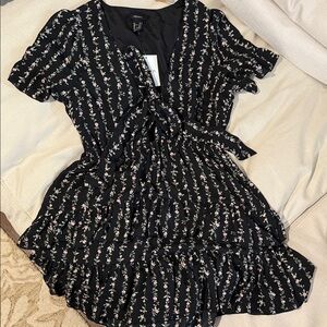 Forever 21 Black Floral Mini Dress